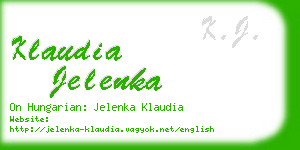 klaudia jelenka business card